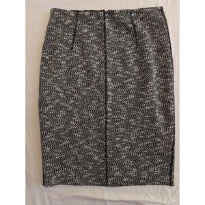 Ann Taylor Factory Black White Houndstooth‎ Pencil Skirt Womens Size 6 Career